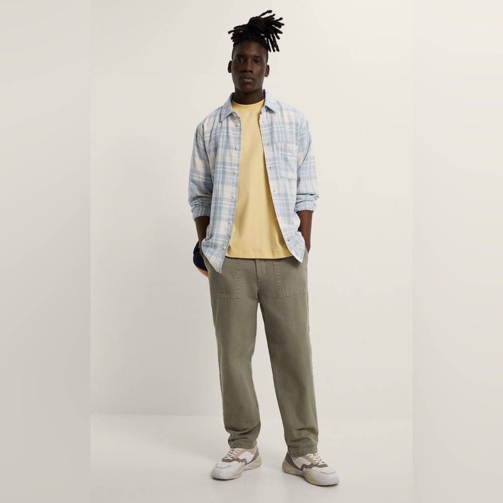 Zara Textured Plaid Overshirt